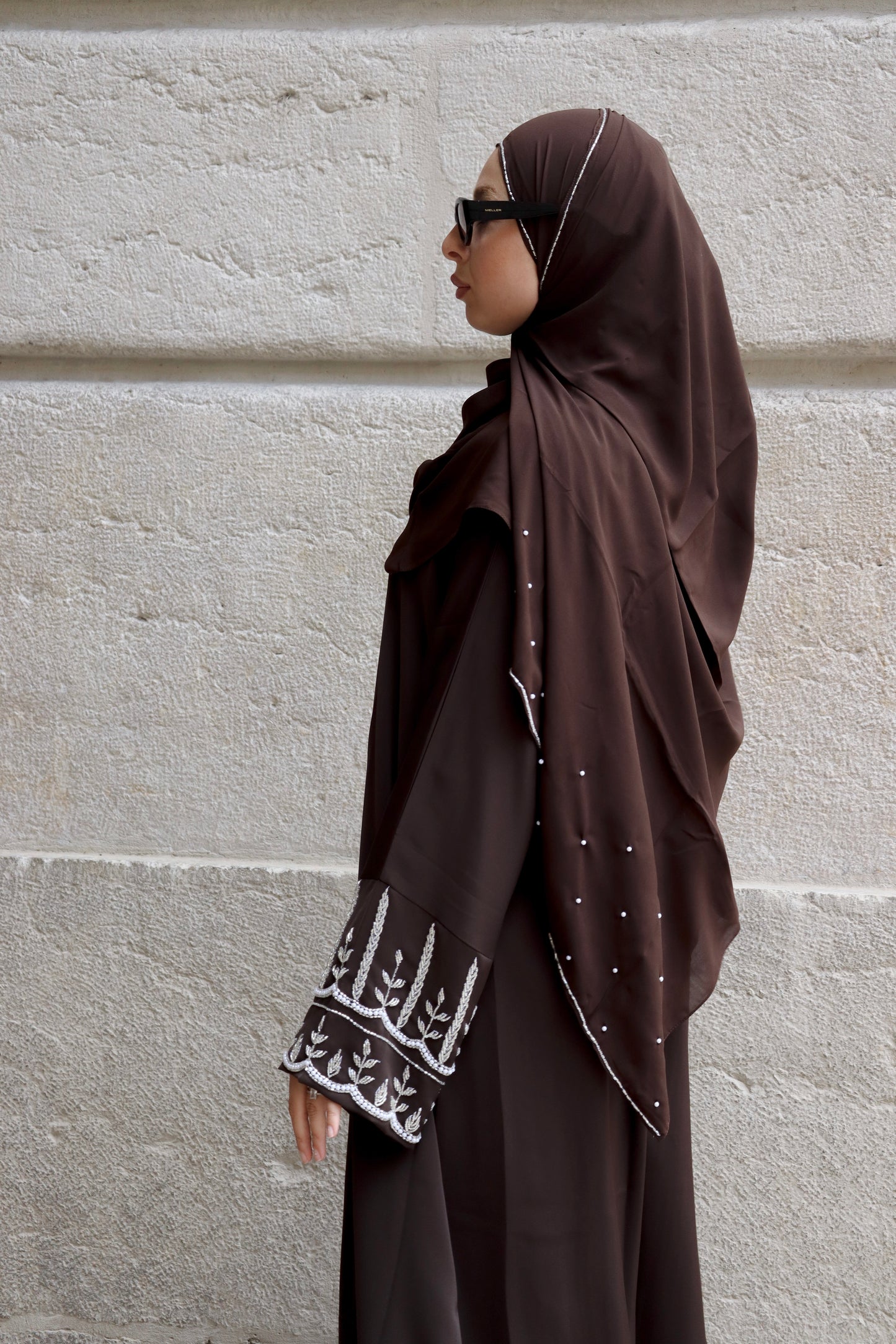 Abaya Pearl - Brown