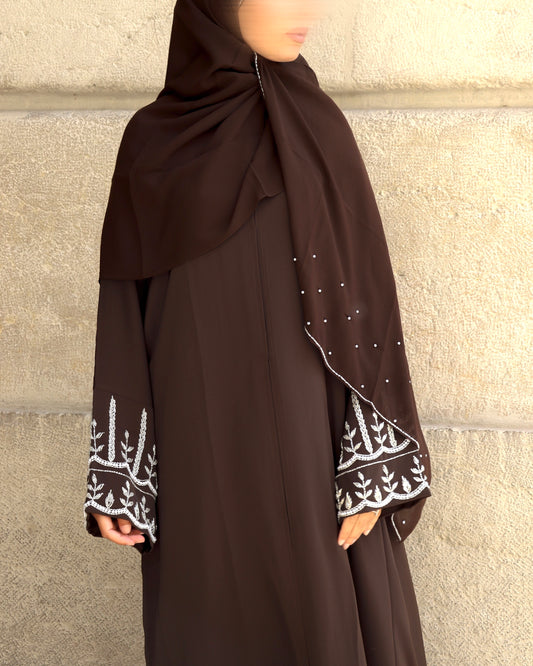 Abaya Pearl - Brown