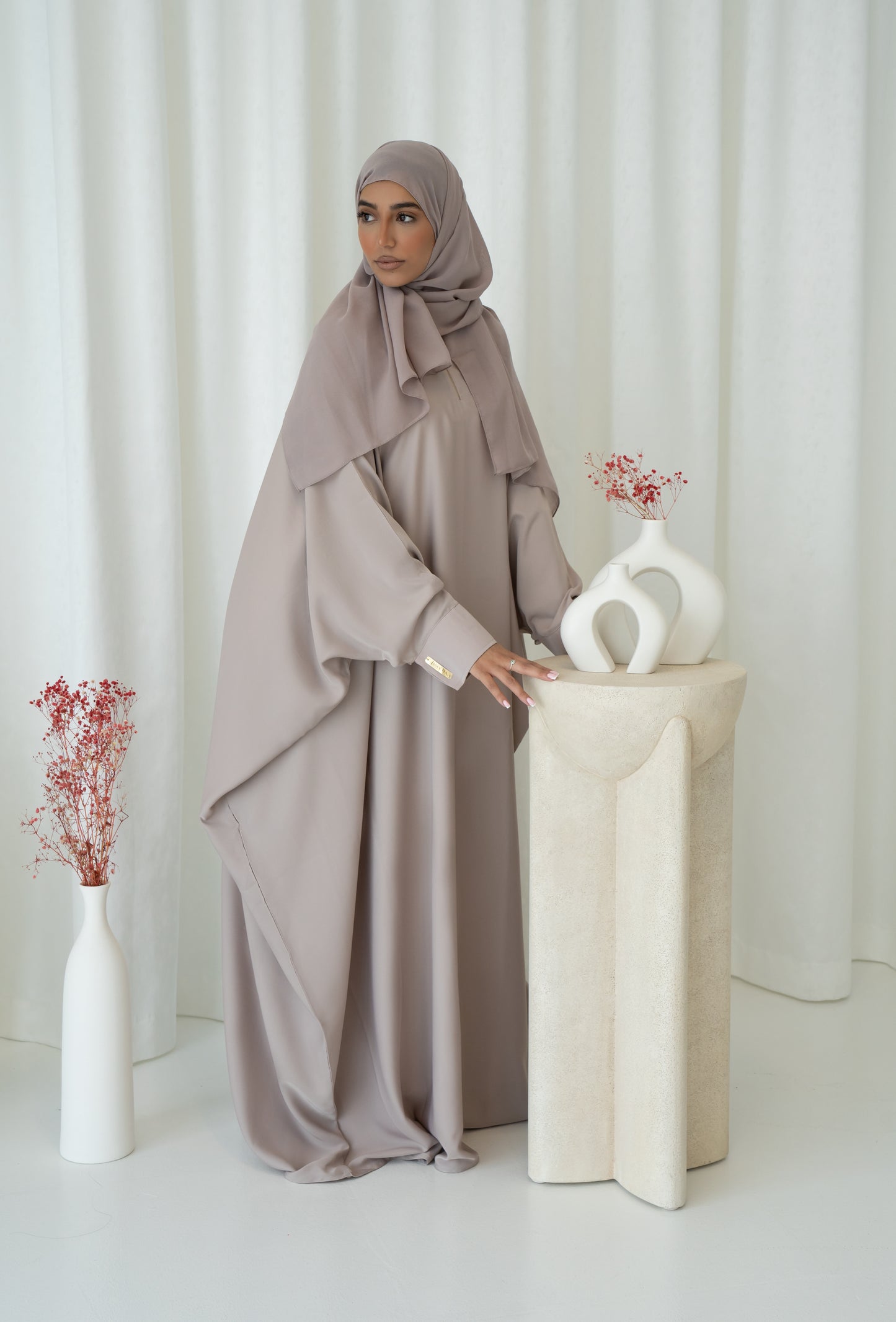 Abaya FATIMAH - Rose poudré